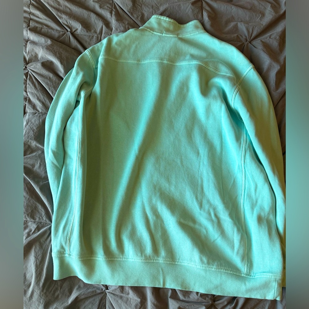 👉🏼Like New👈🏼 Tommy Bahama Relax Half Zip Sweatshirt Pullover Turquoise Size: XXL - Picture 3 of 5